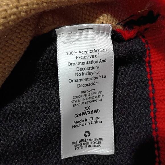 Ugly Christmas Sweater 3x(24W/26W) Feliz Navidad Chili Peppers Santa Avacados - Picture 12 of 12